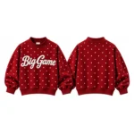Polka Dot Mockneck Fleece Sweatshirt - Image 4