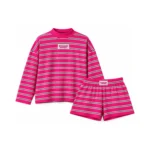 BIGGAME APPAREL Striped Sweatshirt & Shorts Set