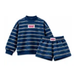 BIGGAME APPAREL Striped Sweatshirt & Shorts Set - Image 3