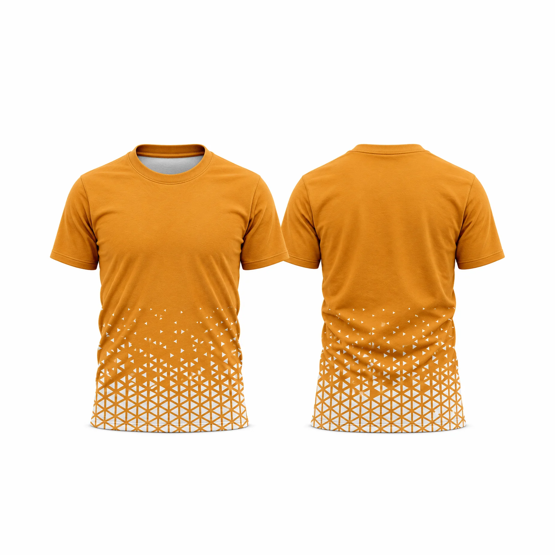 Mustard FAC Triangle Hem T-Shirts 100% Cotton T-Shirt - Image 1