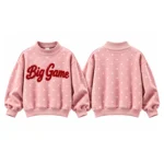 Polka Dot Mockneck Fleece Sweatshirt - Image 2